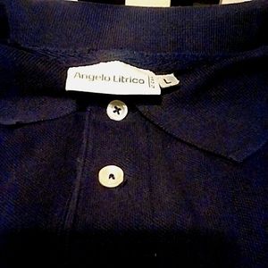 Angelo litrico dark blue   Polo Made in Italy 100%,cotton